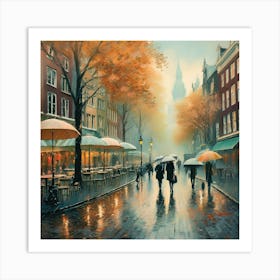 Rainy Day In Amsterdam 11 Art Print