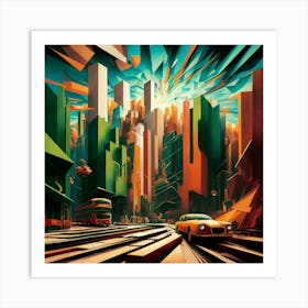 Fragmented City Art Print