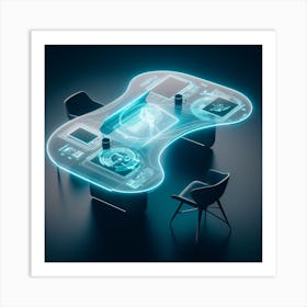 Futuristic Table 1 Art Print