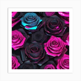 Pink Roses 12 Art Print