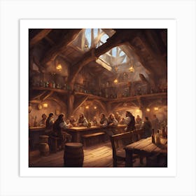 Mystic Tankard Tavern Ales And Ballads In The Fantasy Hearth Art Print