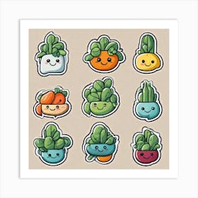 Legumes As A Logo Sticker 2d Cute Fantasy Dreamy Vector Illustration 2d Flat Centered By Tim (7) Art Print