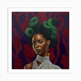 Afro Girl Art Print