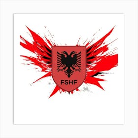 Albania National Football Team Logo Wall Art 4 Art Print