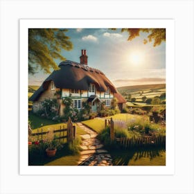 Thatched Cottage Art Print