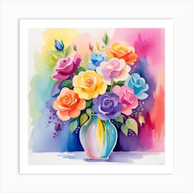 Colorful Roses Art Print