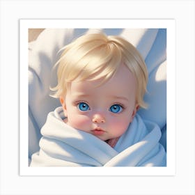 Baby Blue Eyes Art Print