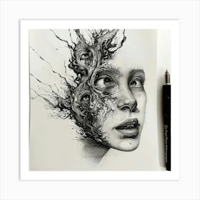 Face Of A Woman 8 Art Print