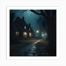 Spooky House Art Print