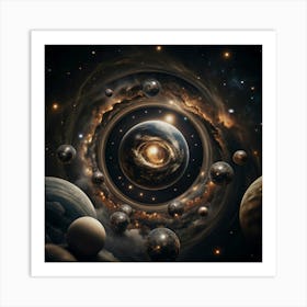 Planets In Space 1 Art Print