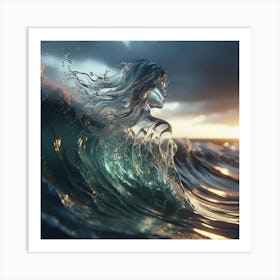 'Women In The Ocean' Art Print