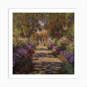 A Pathway In Monets Garden, 1902 By Claude Monet Art Print
