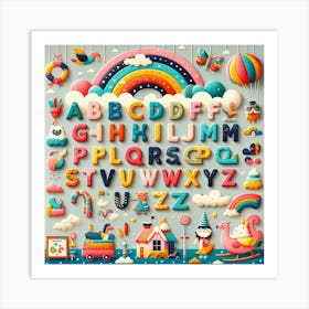 Alphabet Set For Children 1 Art Print