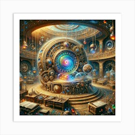 The Chronos Gate: A Da Vinci Steampunk Odyssey Art Print