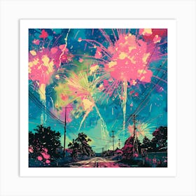 Fireworks In The Sky 3 Art Print