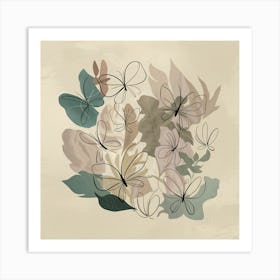 Abstract Floral Painting 3 Art Print