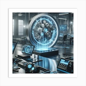 Futuristic Office 10 Art Print