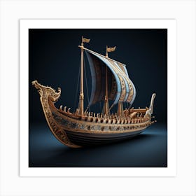 Viking Ship Art Print