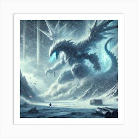 A Futuristic Sci Fi Depiction Of Blizzard Strike I Art Print