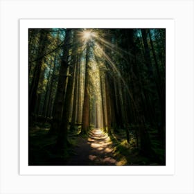 Forest Path - Forest Stock Videos & Royalty-Free Footage Art Print