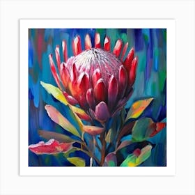 Protea Painting Art Print