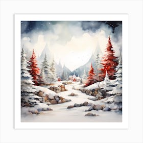 Ephemeral Tidings: Vibrant Christmas 2 Art Print