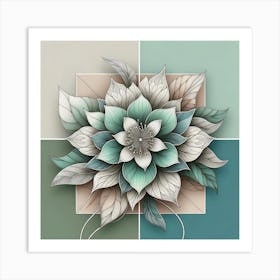 Abstract Floral Pattern Art Print