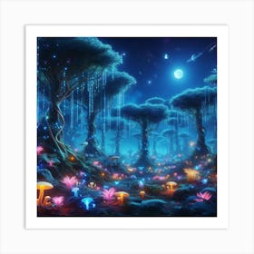 Mushroom Forest Art Print