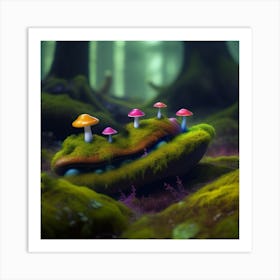 Mushrooms in an Alien World  Art Print