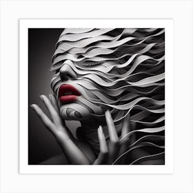 Abstract Woman'S Face Art Print