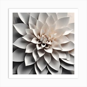 Paper Flower Wall Art Art Print