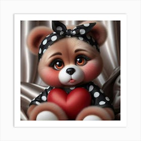 Teddy Bear With Heart 5 Art Print