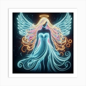 Neon Angel Art Print