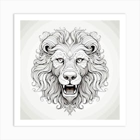 Lion Head 2 Art Print