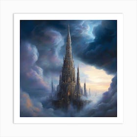 Castle In The Clouds Art Print