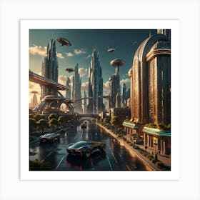 Futuristic City 10 Art Print