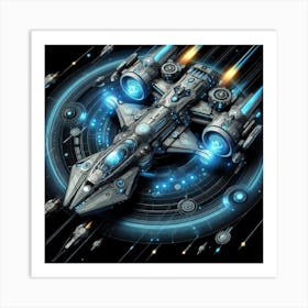 Futuristic Spaceship 27 Art Print