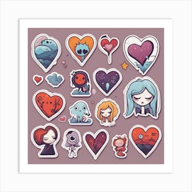 Sticker Collection Art Print