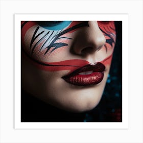 Woman With Makeup Art Print