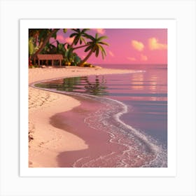 Sunset On The Beach 8 Art Print