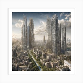 Futuristic Cityscape 28 Art Print