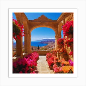 Mediterranean beautiful Garden Art Print