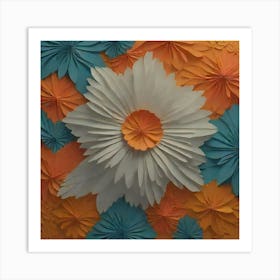 Paper Flower Wall Art 1 Art Print