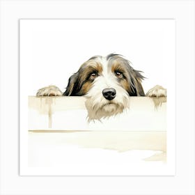 Dog On A Fence Art Print