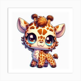 Cute Giraffe 1 Art Print