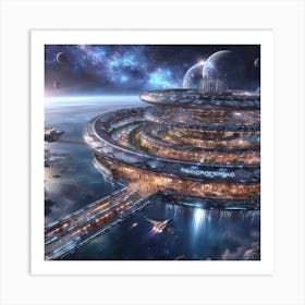 Futuristic City 83 Art Print