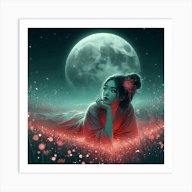 Geisha Creative Illustration Artwork 1 Art Print