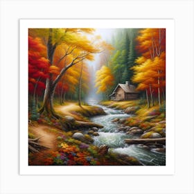 Cabin In The Woods 1 Art Print