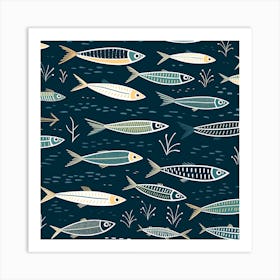 Sardine Appreciation Pattern Art Print