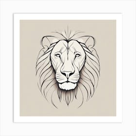 Lion Head Art Print